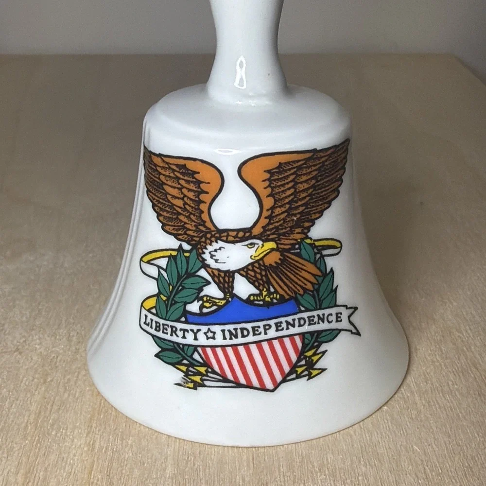 vintage Liberty Independence Bell With Eagle With Wings Spread
